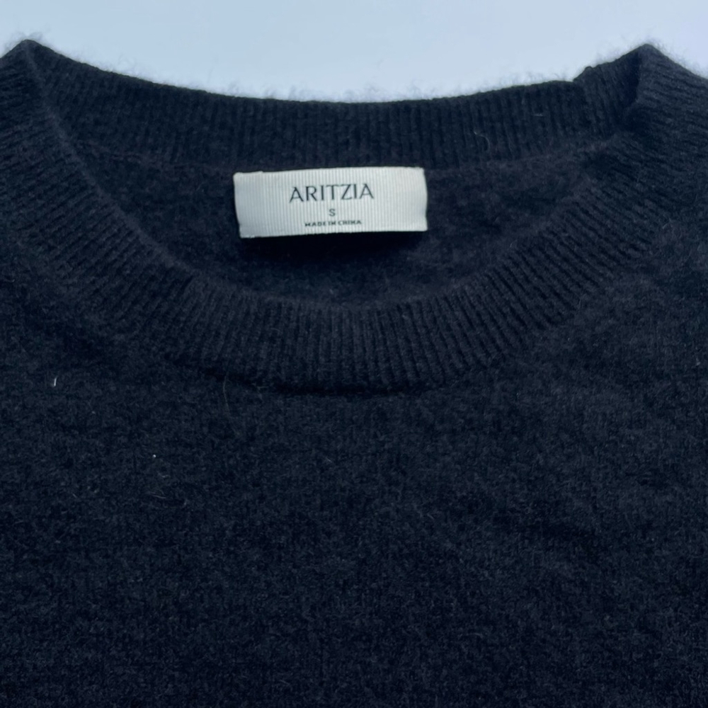 aritzia Black Cashmere Sweater classic small - Picture 7 of 10